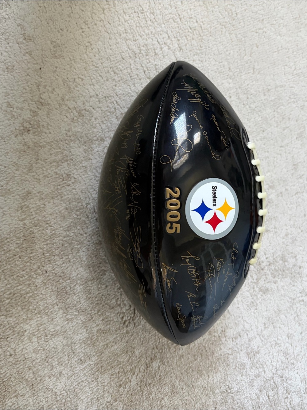 Pittsburgh Steelers 2005 Black Autographed Football